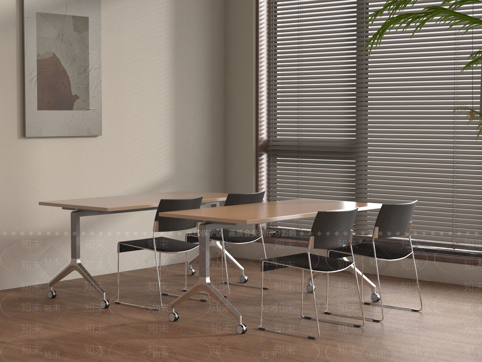 现代会议桌椅SU模型下载【ID:1193932350】