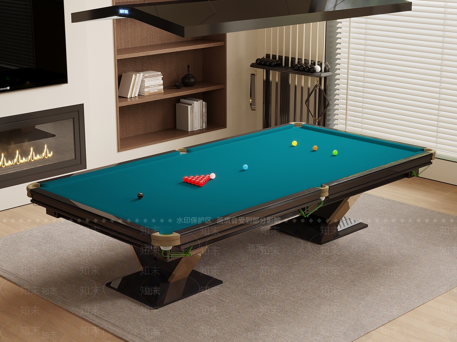 台球桌SU模型下载【ID:1193947876】