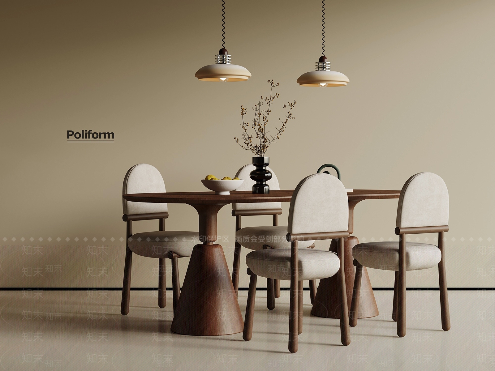 法式中古餐桌椅3D模型下载【ID:1193955993】