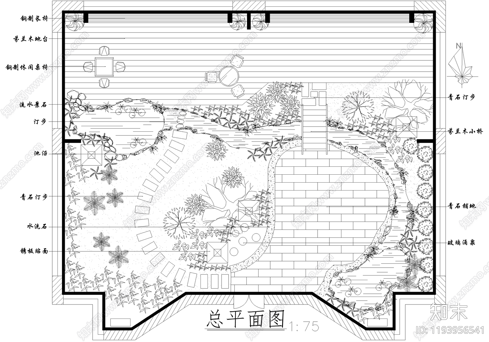 屋顶花园施工图下载【ID:1193956541】