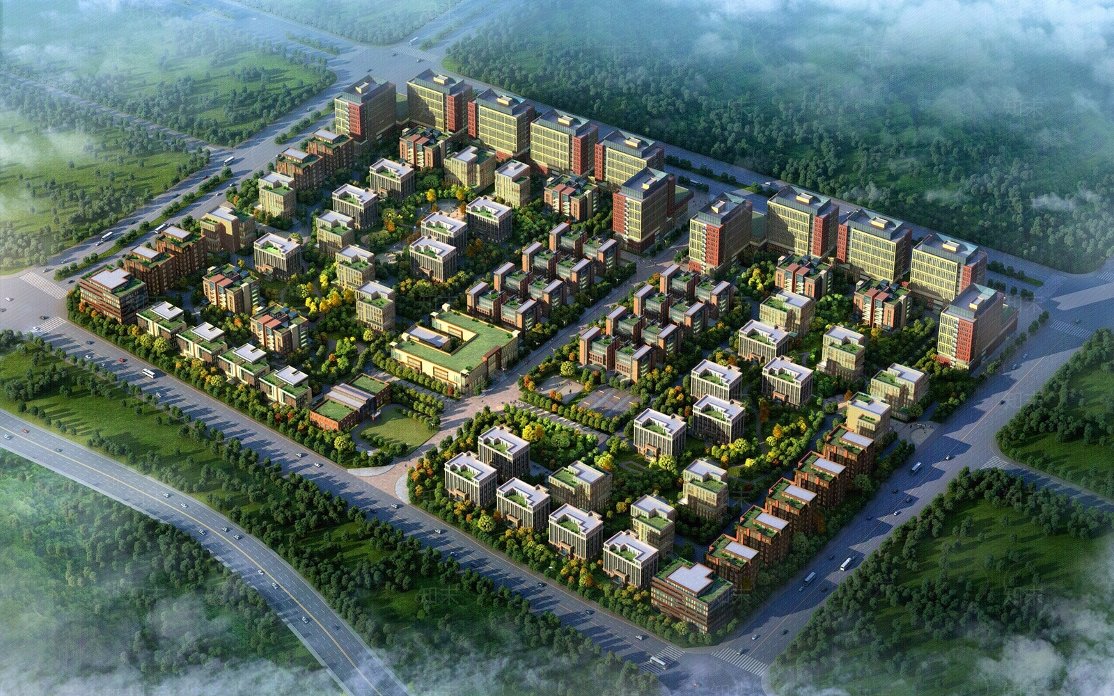 现代街道外景贴图下载【ID:1193957051】