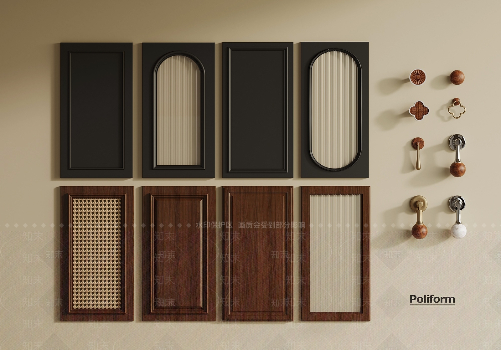 法式中古柜门3D模型下载【ID:1193957914】