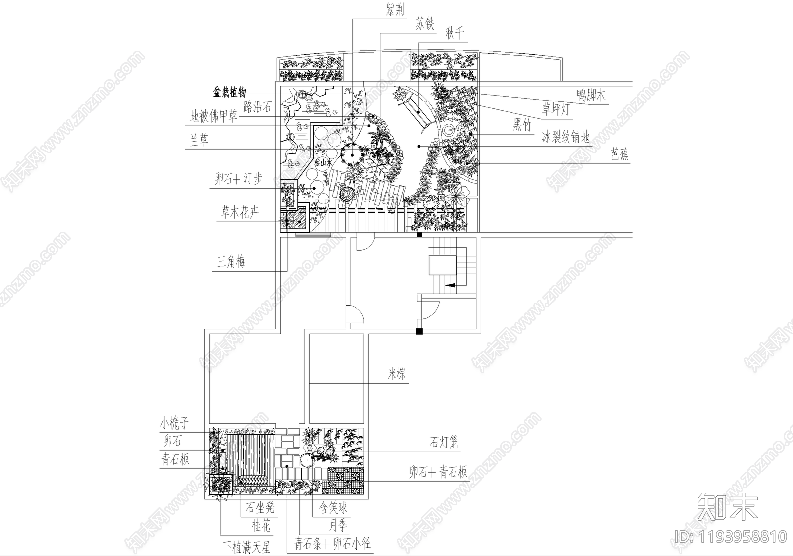 屋顶花园施工图下载【ID:1193958810】