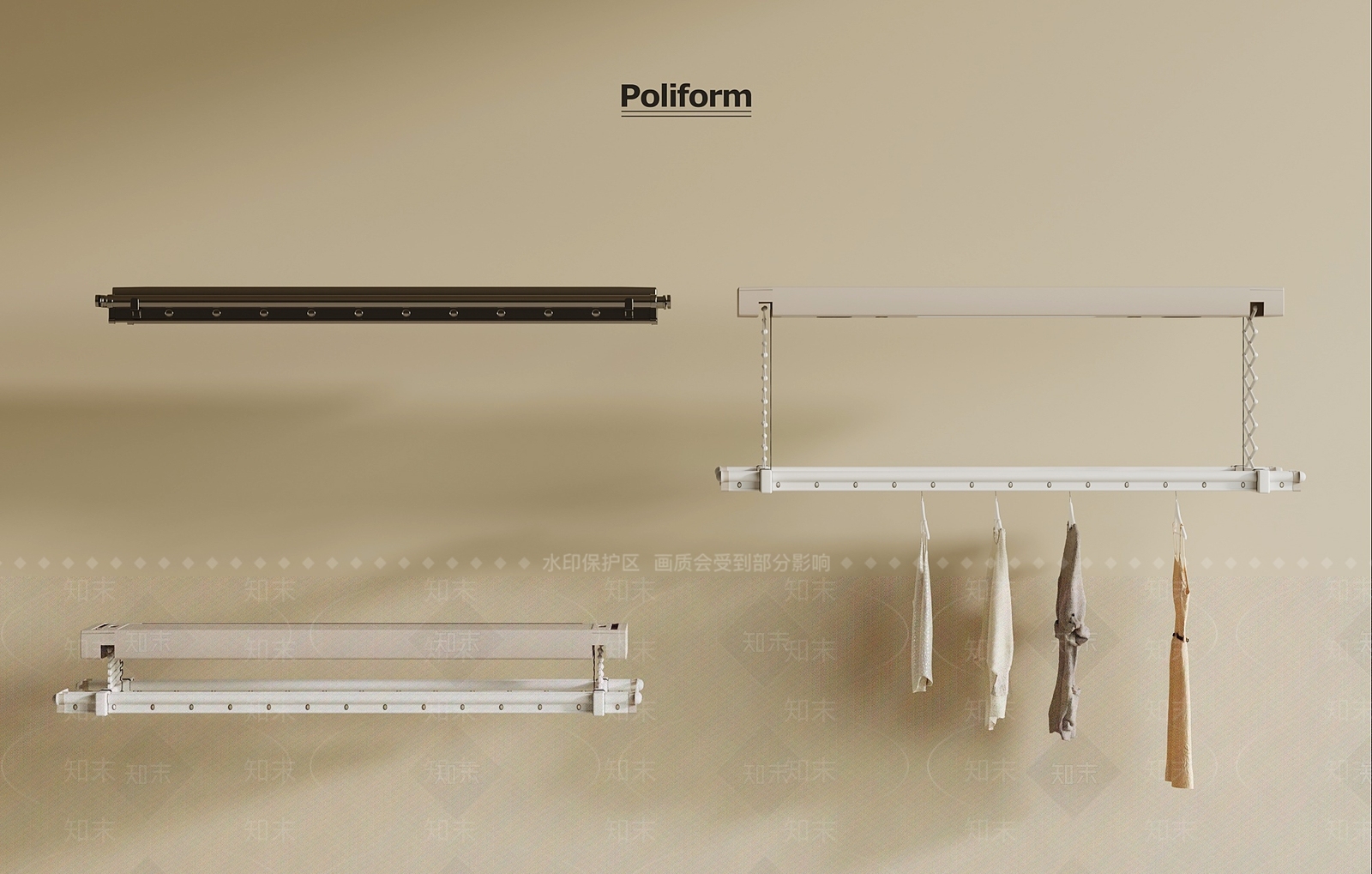 晾衣架SU模型下载【ID:1193958926】