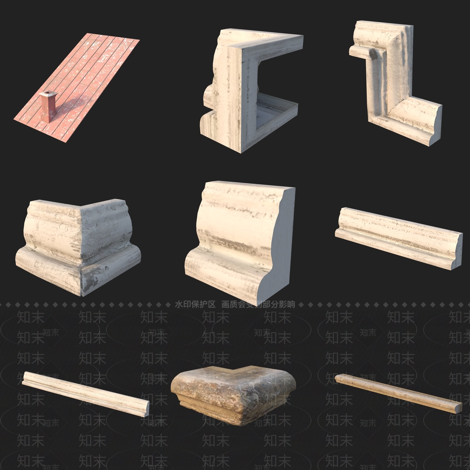 现代其他局部构件3D模型下载【ID:1193960722】