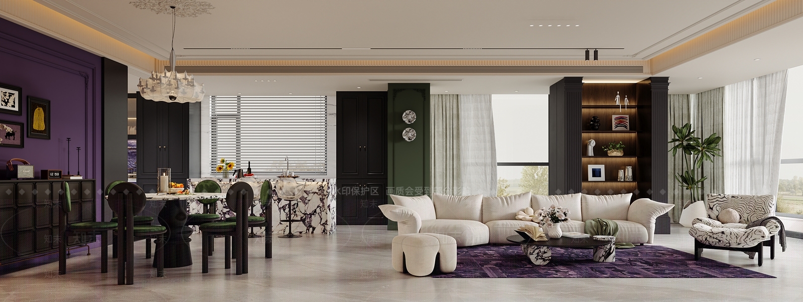 法式复古家居客厅3D模型下载【ID:1193963733】