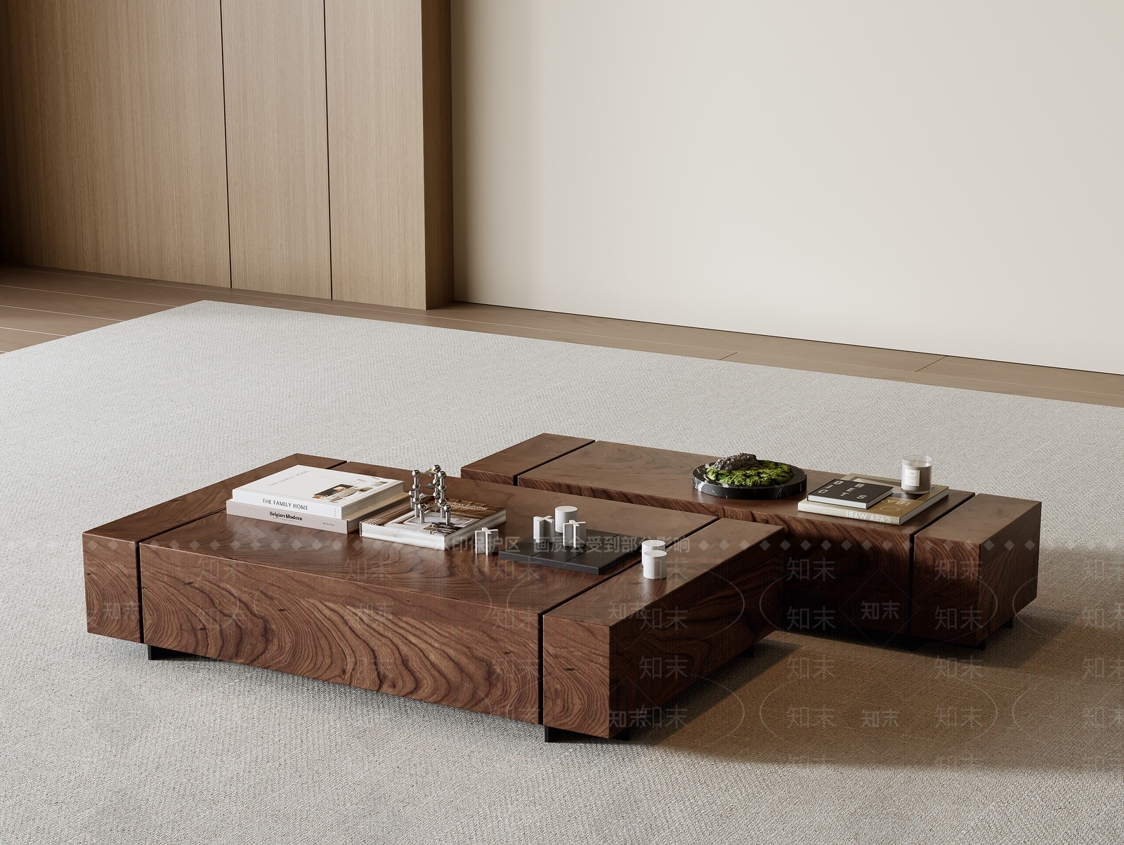 新中式中古茶几3D模型下载【ID:1193966261】