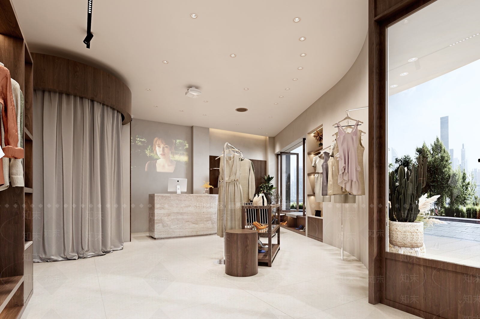 现代服装店3D模型下载【ID:1193966866】