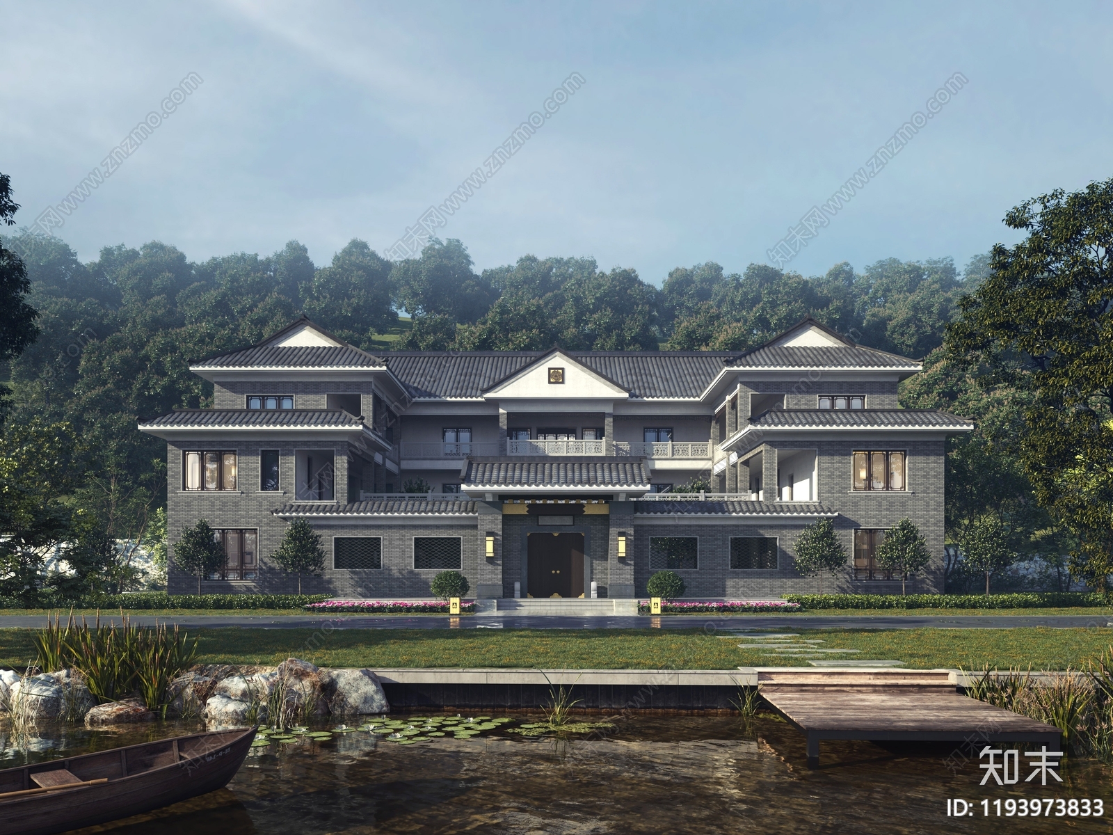 中式四合院施工图下载【ID:1193973833】