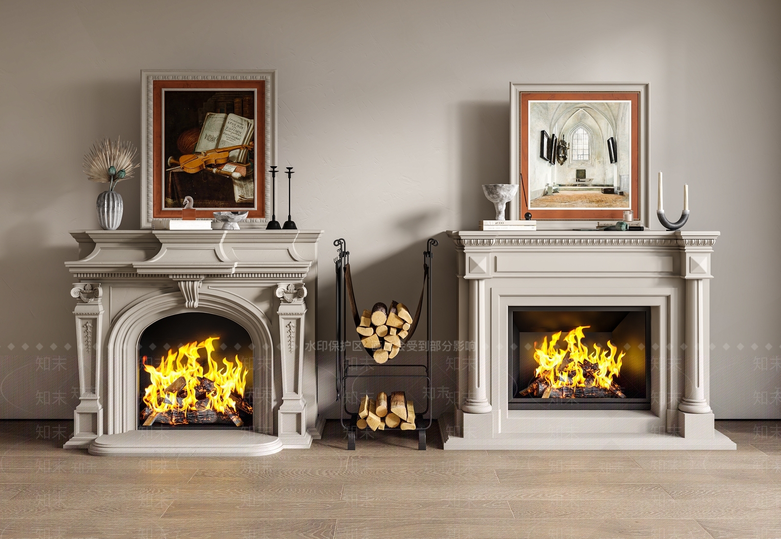 法式壁炉3D模型下载【ID:1193974540】