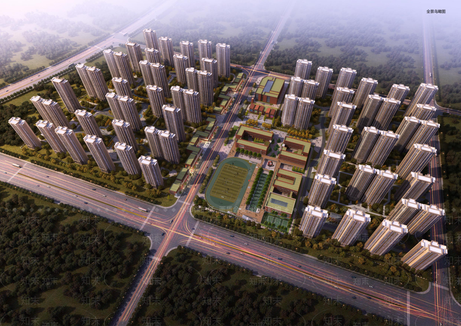 现代小区建筑SU模型下载【ID:1193977942】
