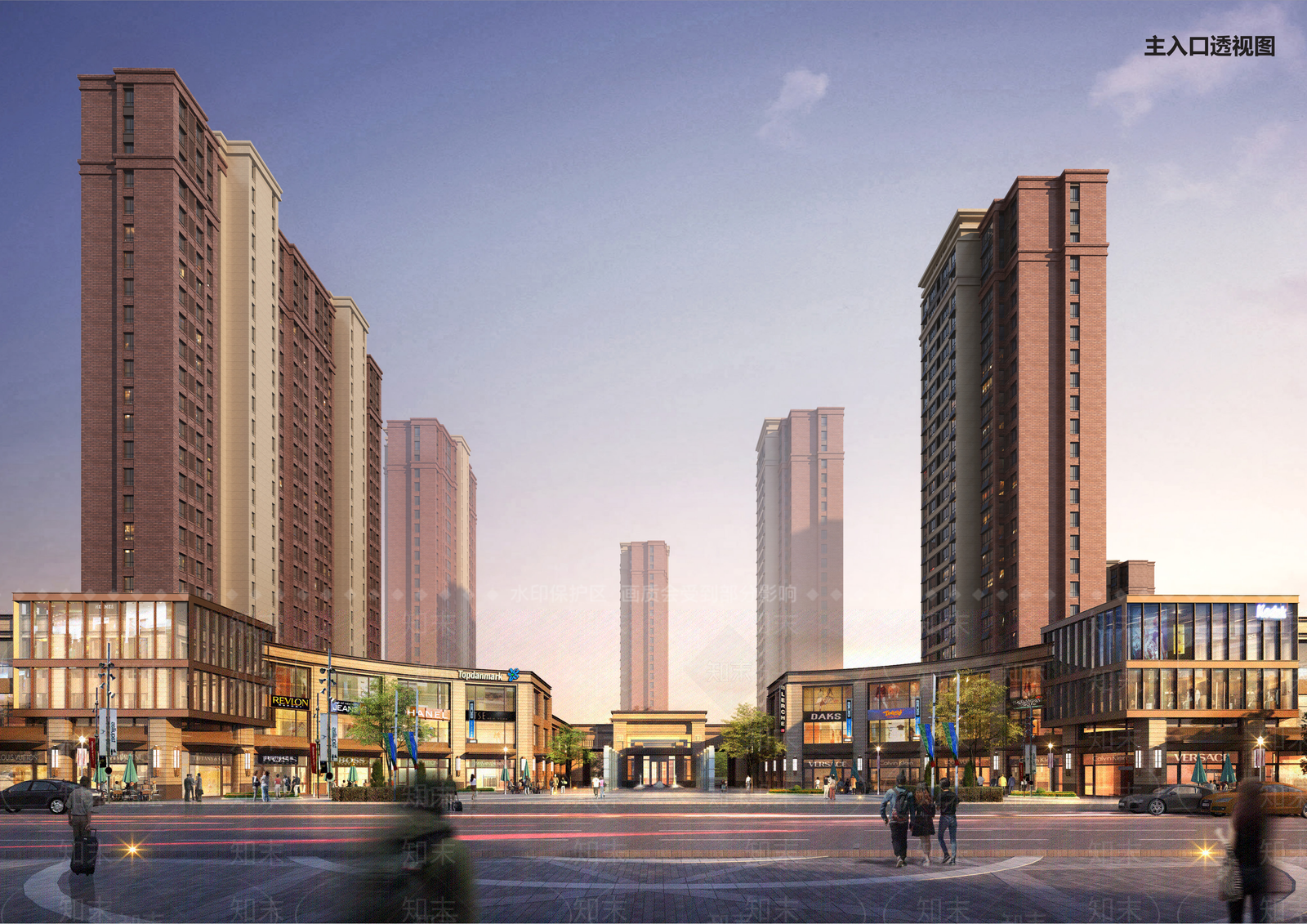 现代小区建筑SU模型下载【ID:1193980210】