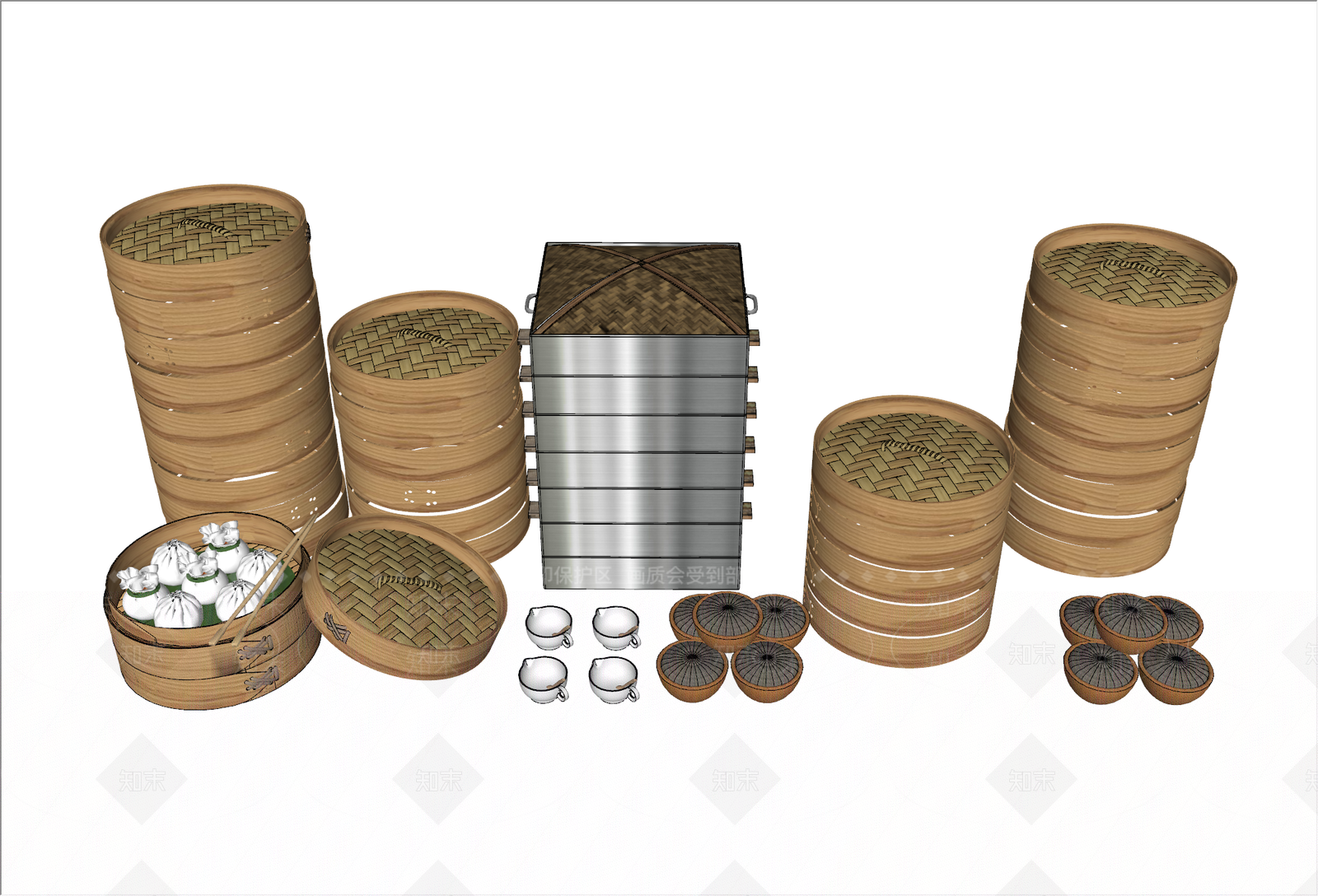 餐具SU模型下载【ID:1193997002】