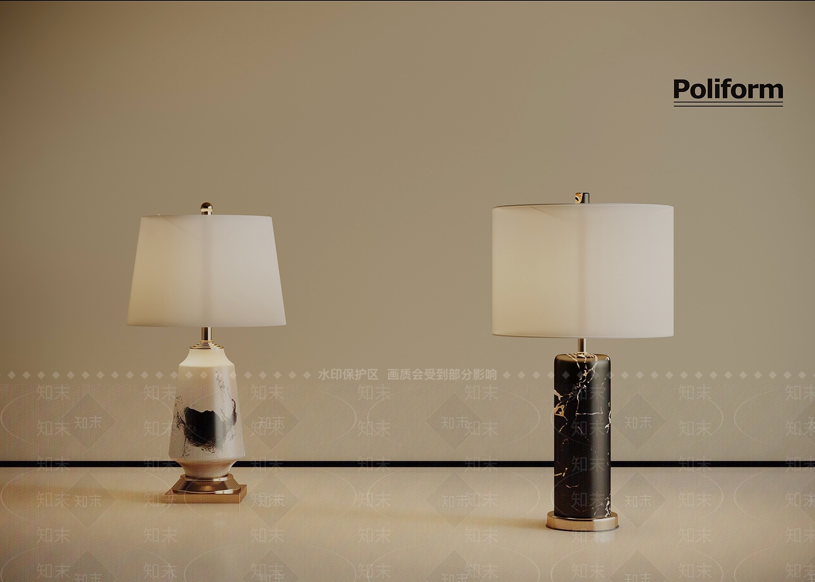 新中式台灯3D模型下载【ID:1193999460】