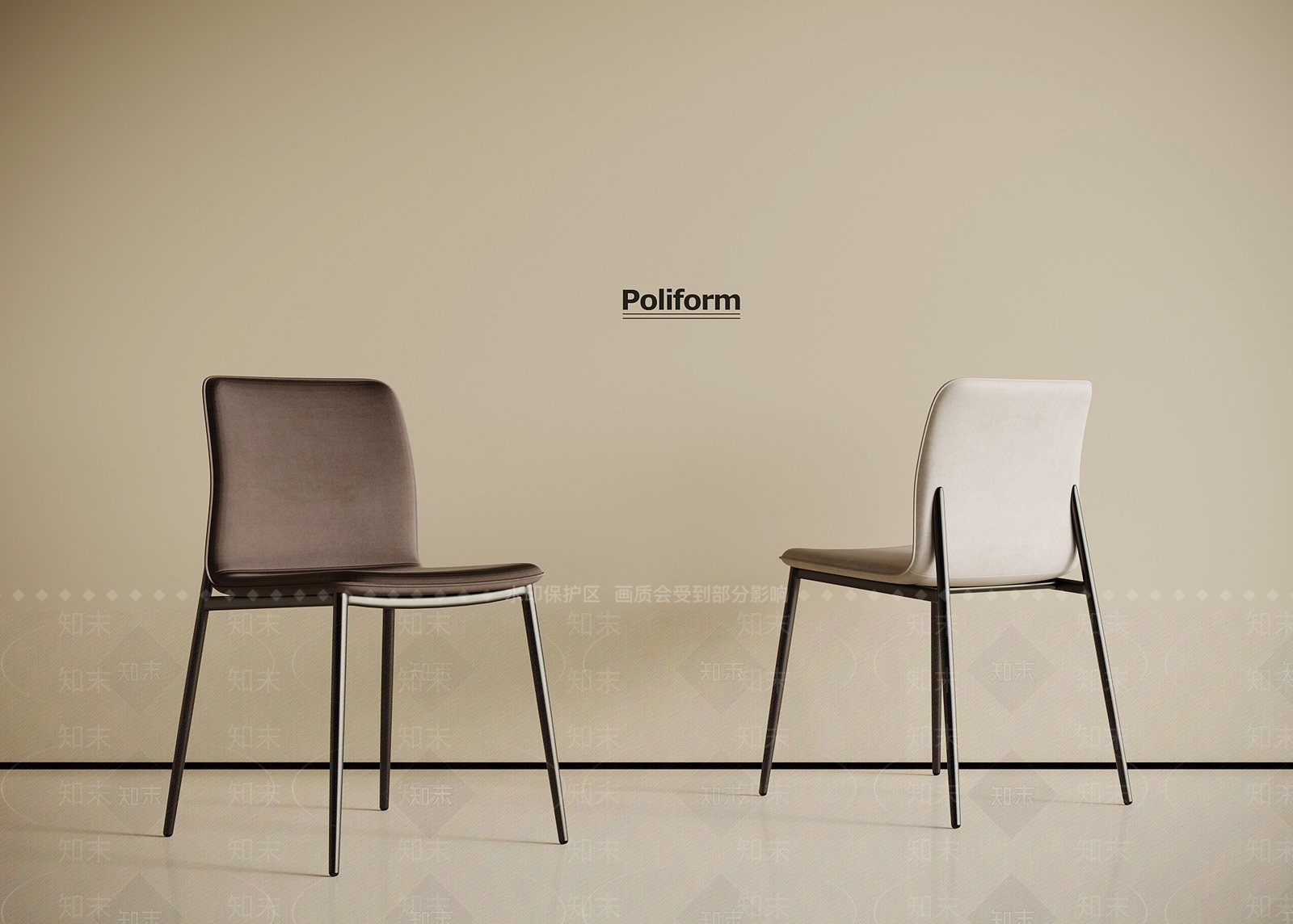 现代意式餐椅SU模型下载【ID:1194000509】