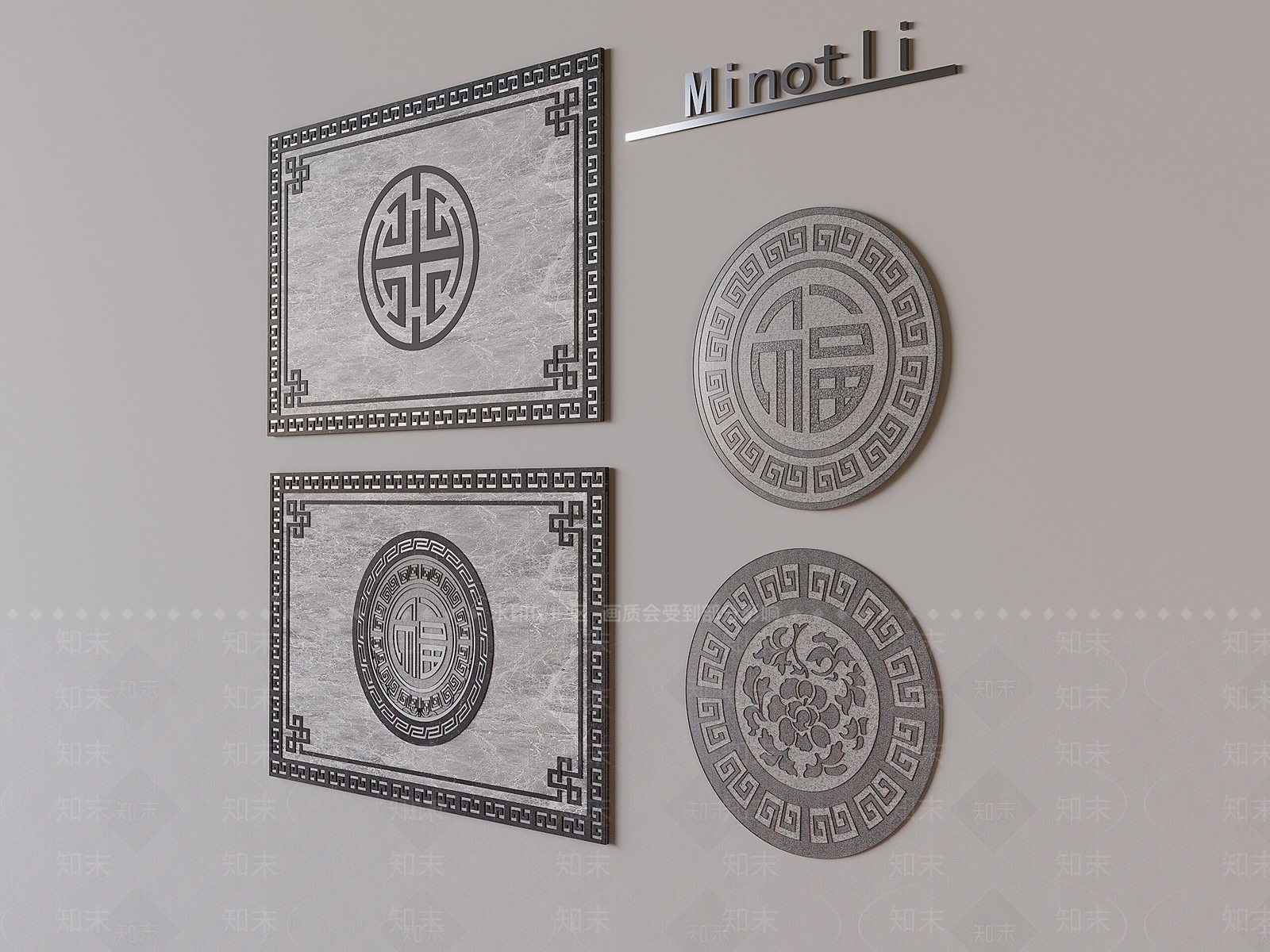 新中式中式地砖3D模型下载【ID:1194001504】