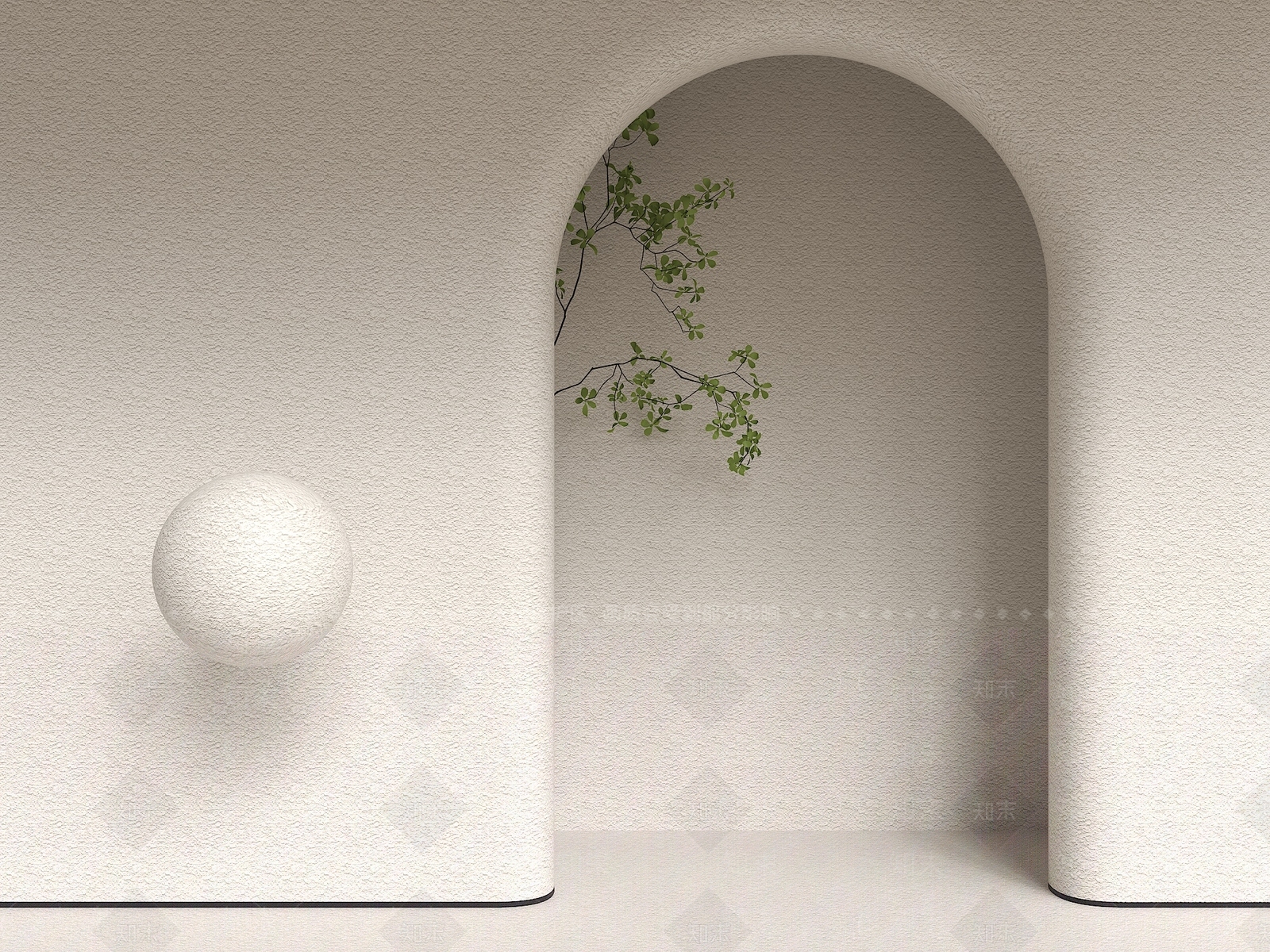 奶油其他墙面3D模型下载【ID:1194005786】