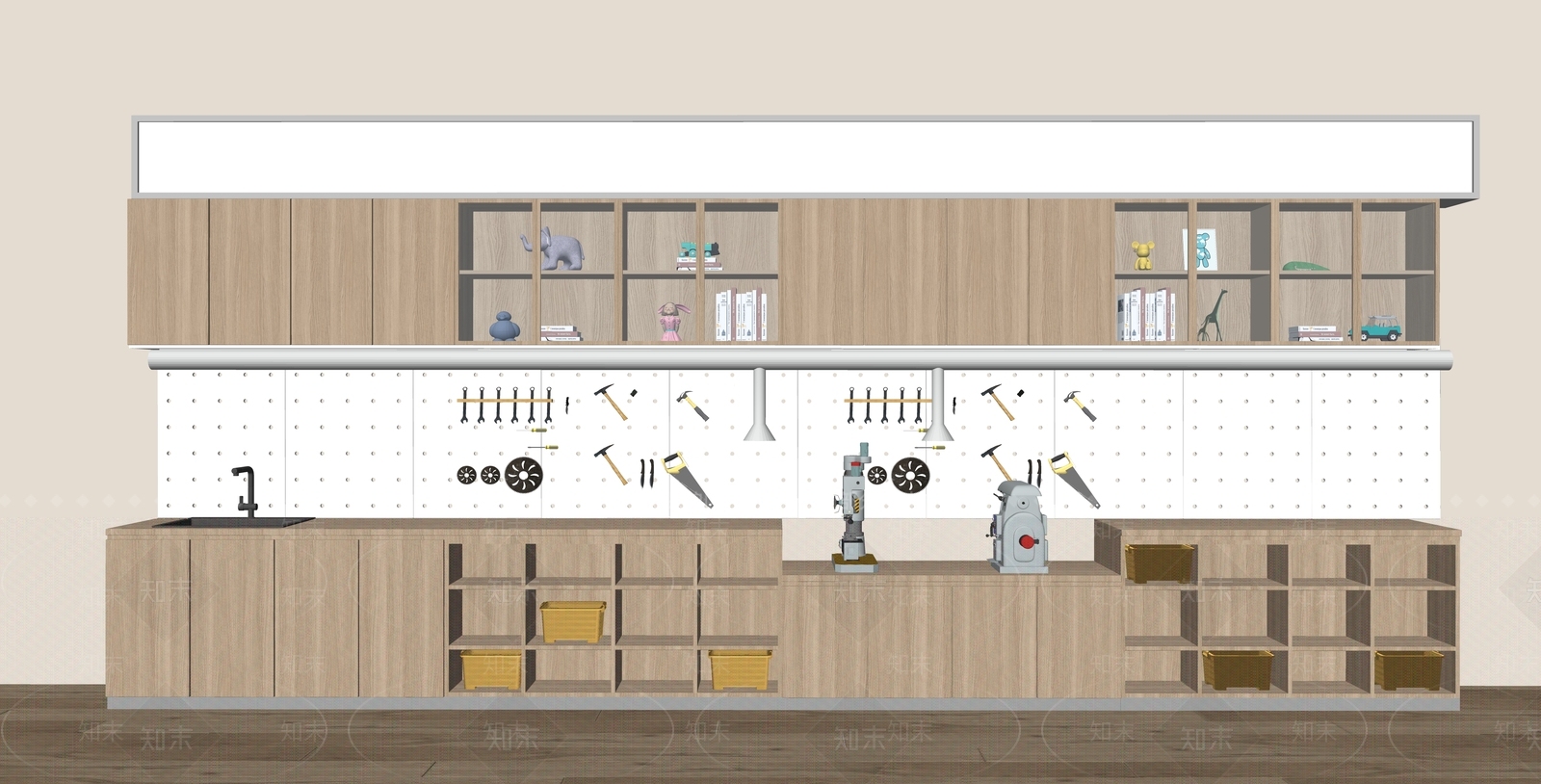 现代橱柜SU模型下载【ID:1194007995】