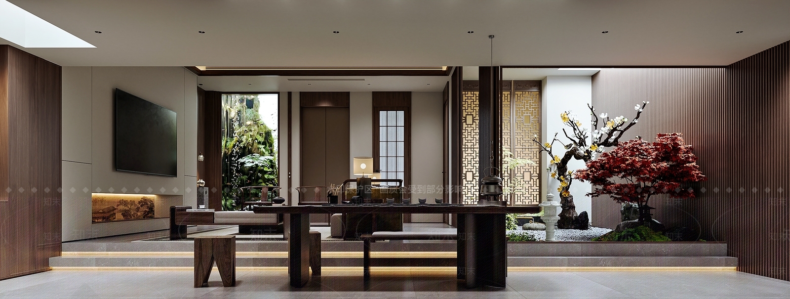 新中式别墅客厅3D模型下载【ID:1194009752】