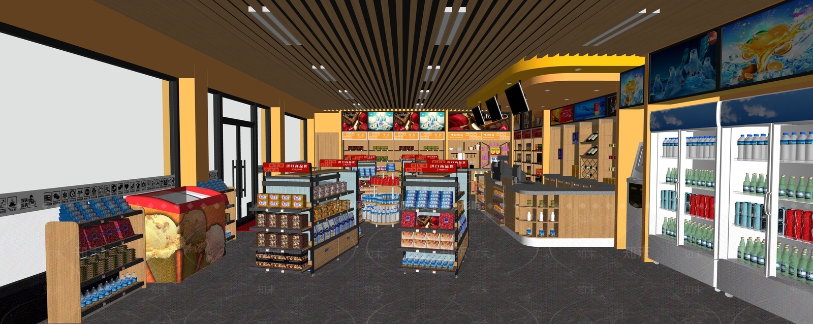 现代便利店SU模型下载【ID:1194014202】