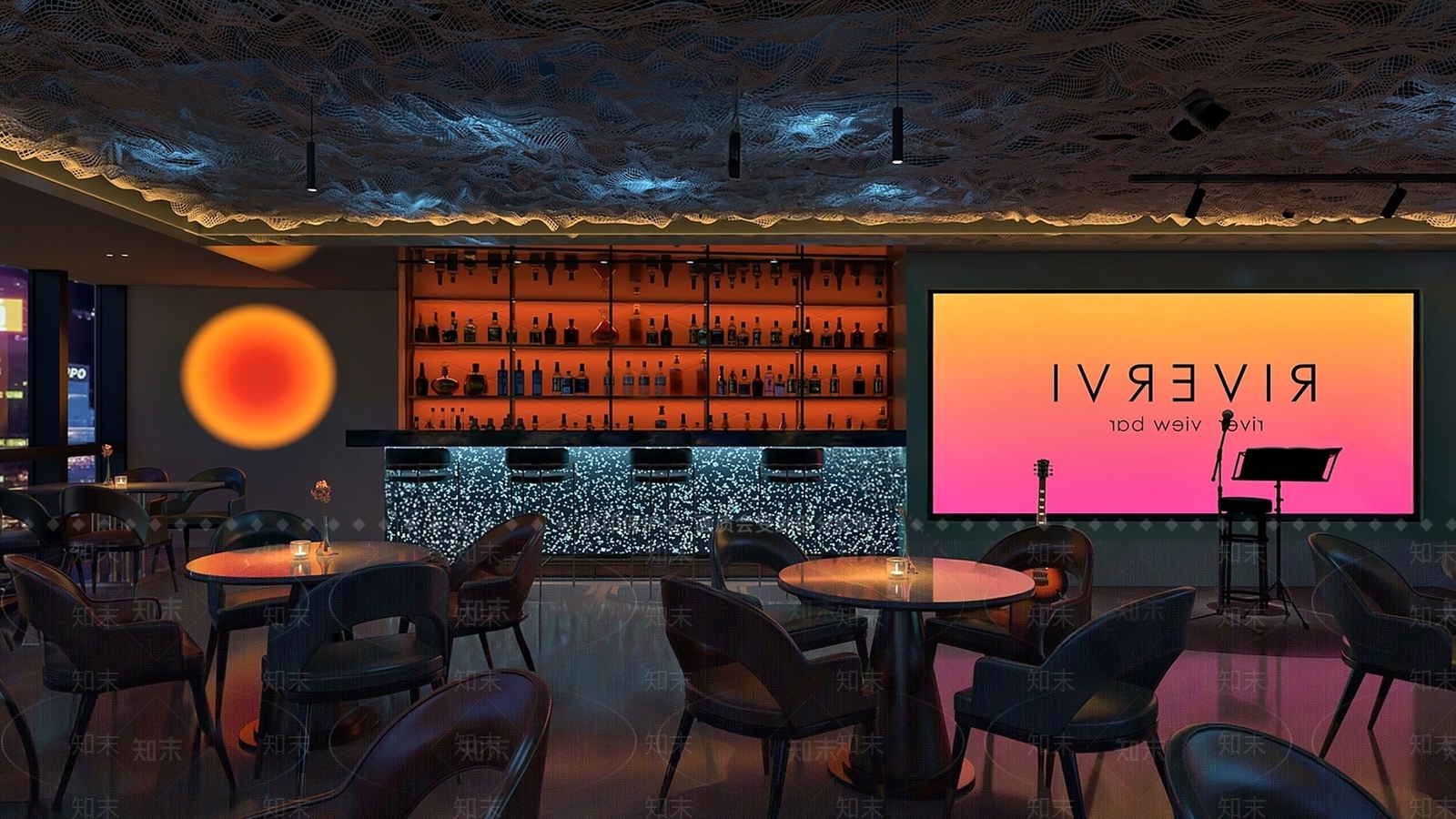 现代酒吧SU模型下载【ID:1194014461】