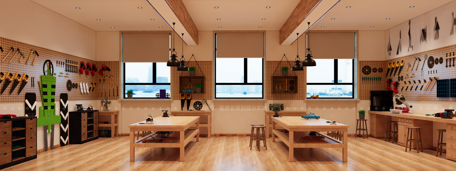 现代教室SU模型下载【ID:1194016040】