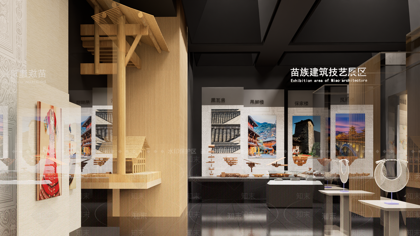 新中式非遗展厅SU模型下载【ID:1222224103】
