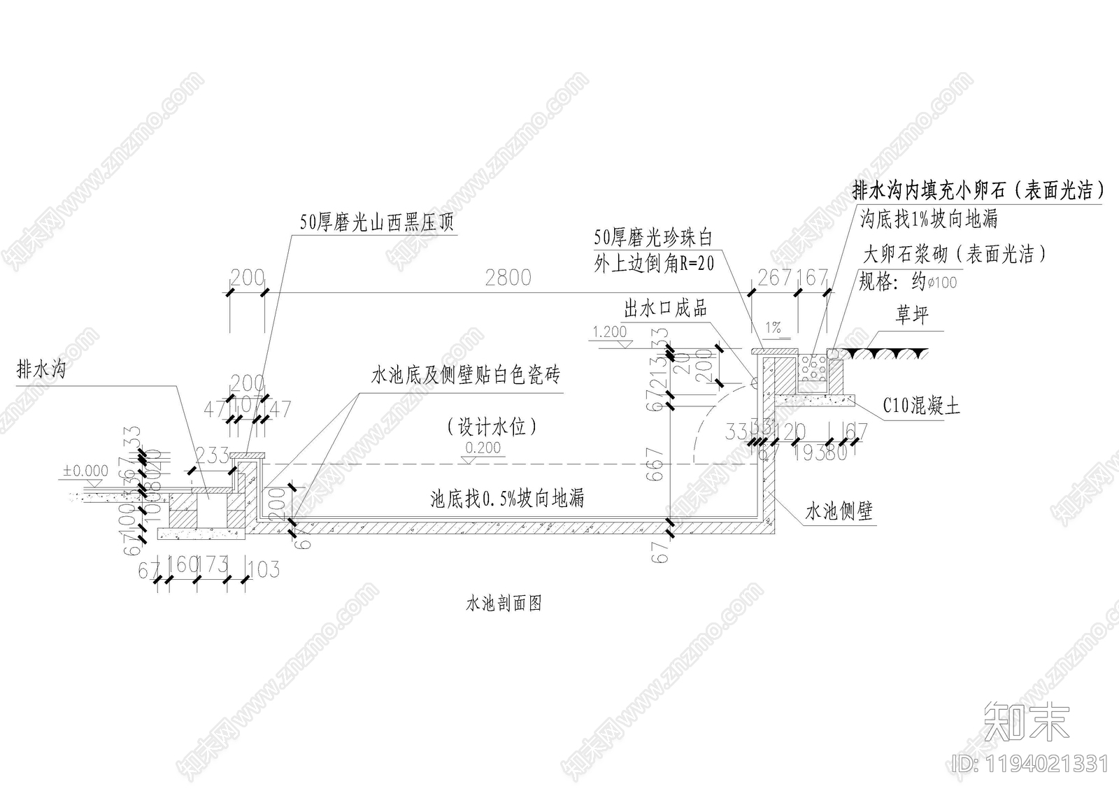 现代新中式水景施工图下载【ID:1194021331】