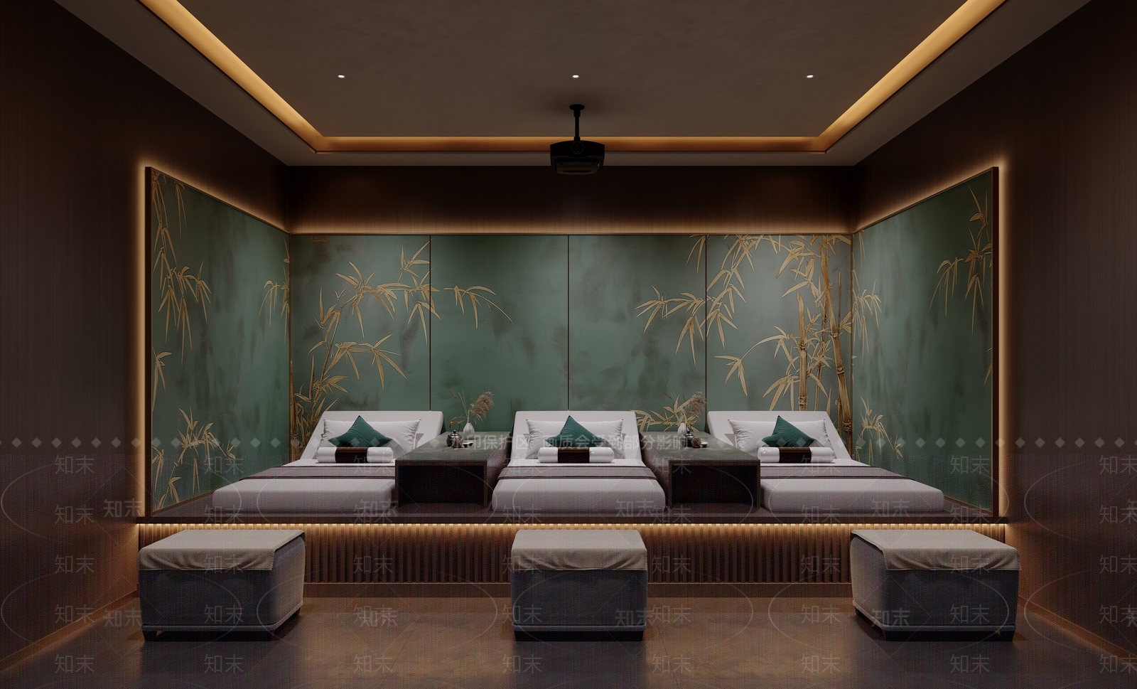 新中式现代足浴店3D模型下载【ID:1194022984】