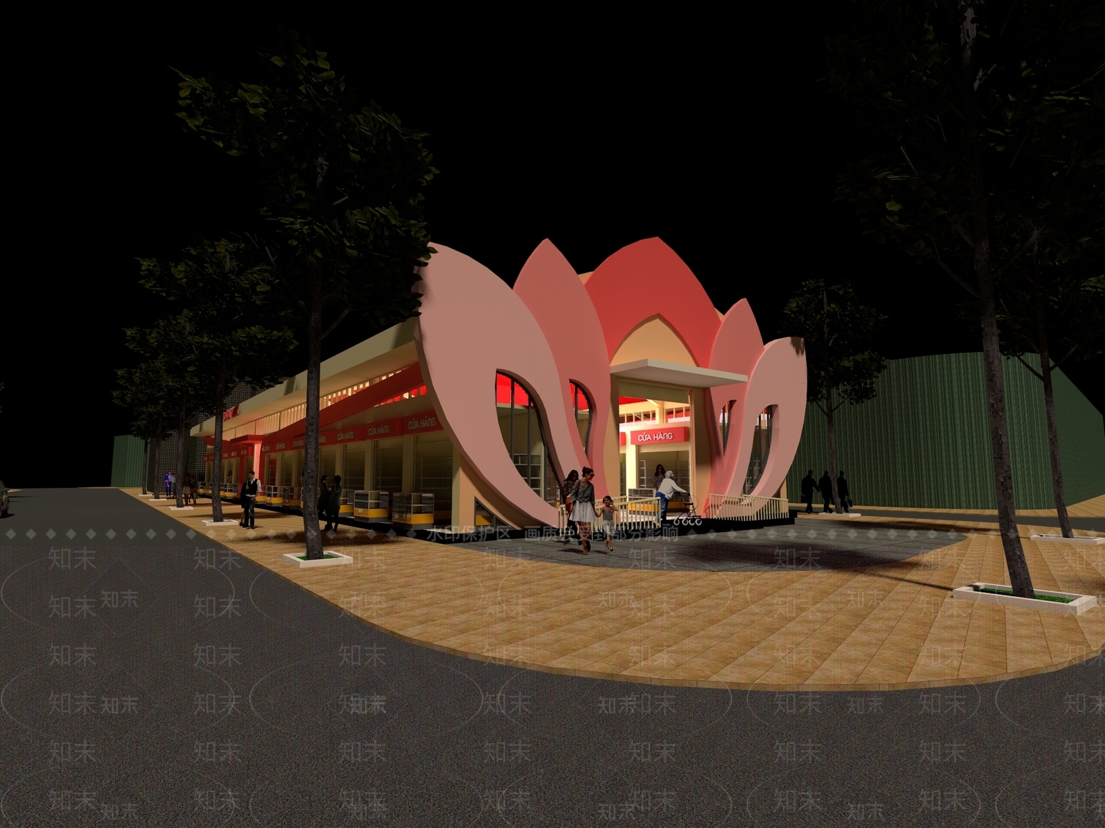 现代农贸市场SU模型下载【ID:1194026058】