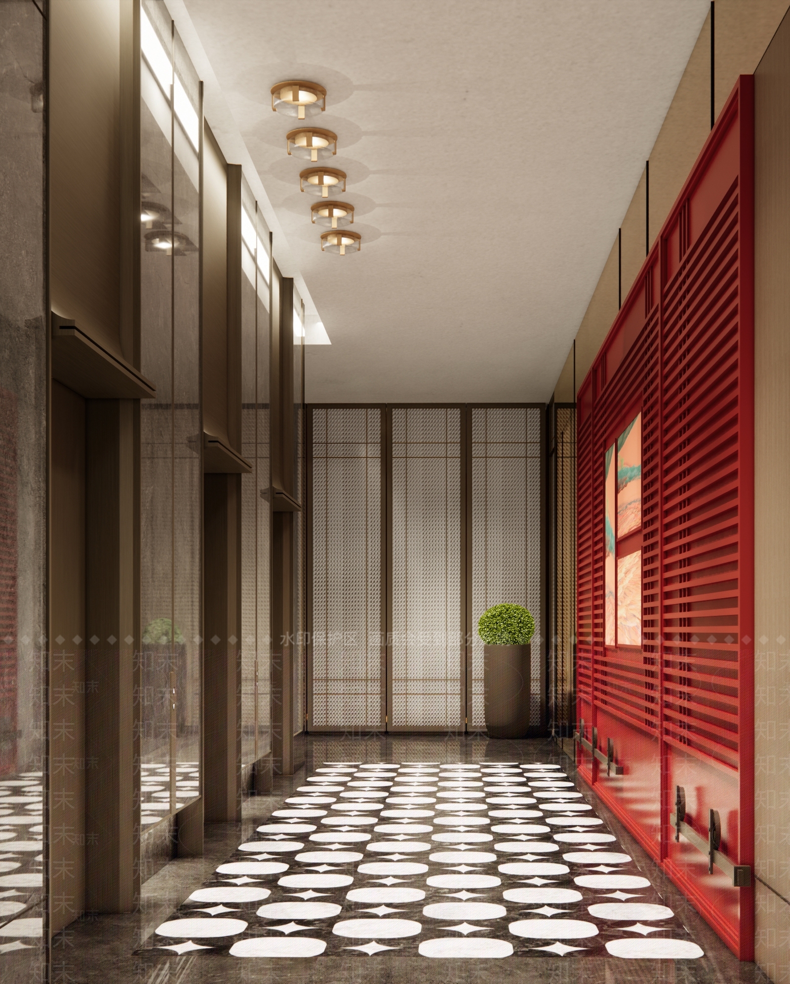 现代轻奢其他酒店空间SU模型下载【ID:1194027245】