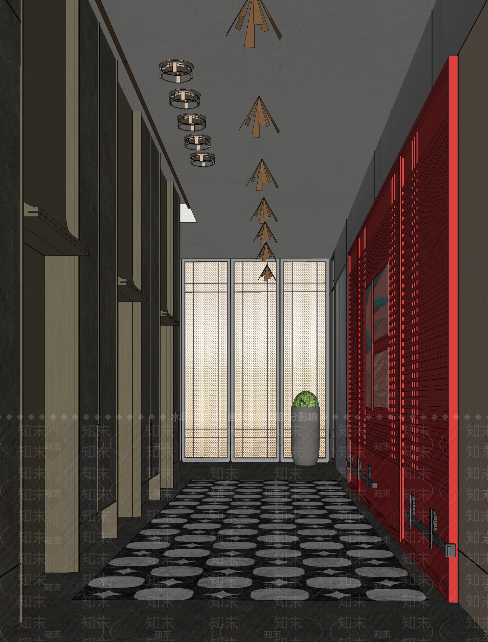 现代轻奢其他酒店空间SU模型下载【ID:1194027245】
