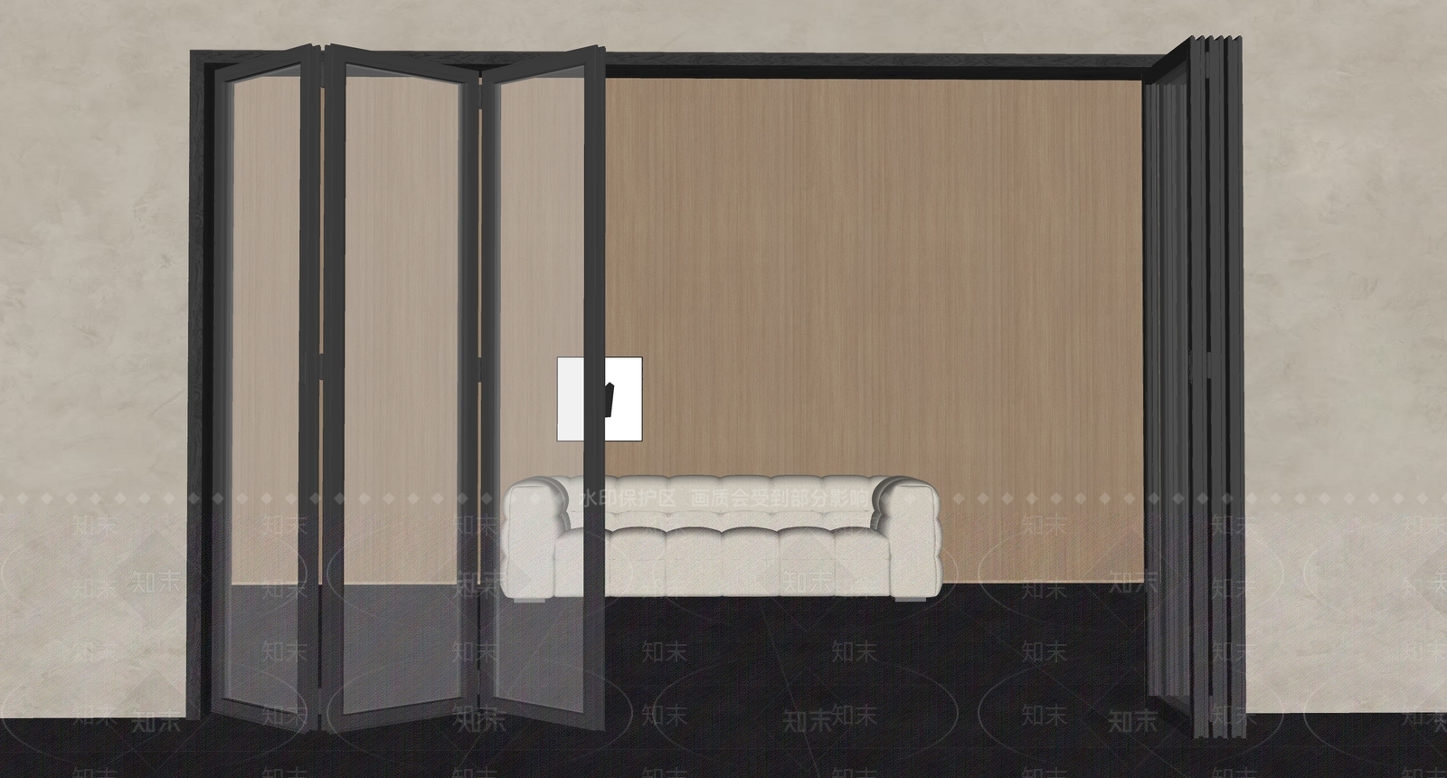 现代简约折叠门SU模型下载【ID:1194034128】