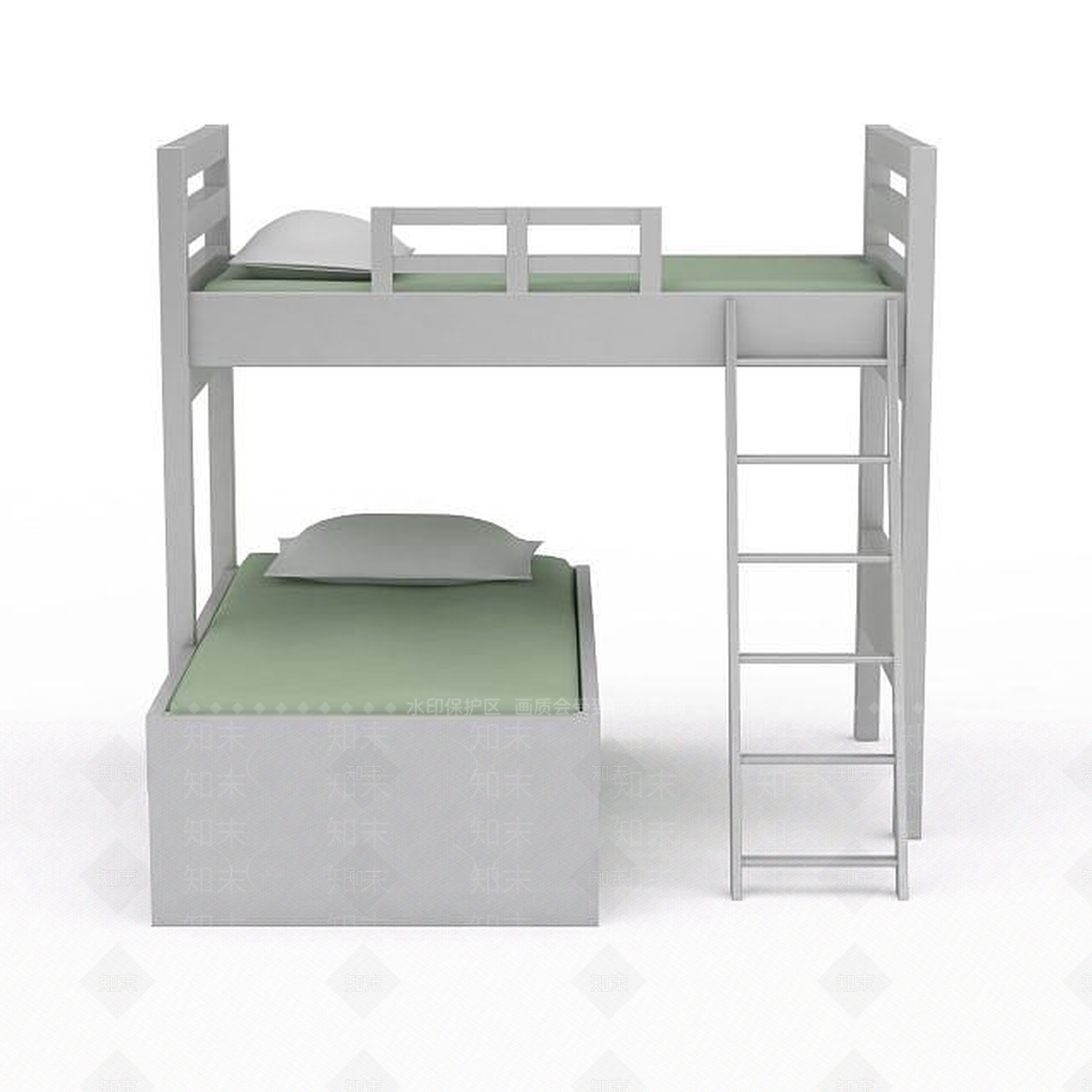 现代双人床3D模型下载【ID:1199019161】
