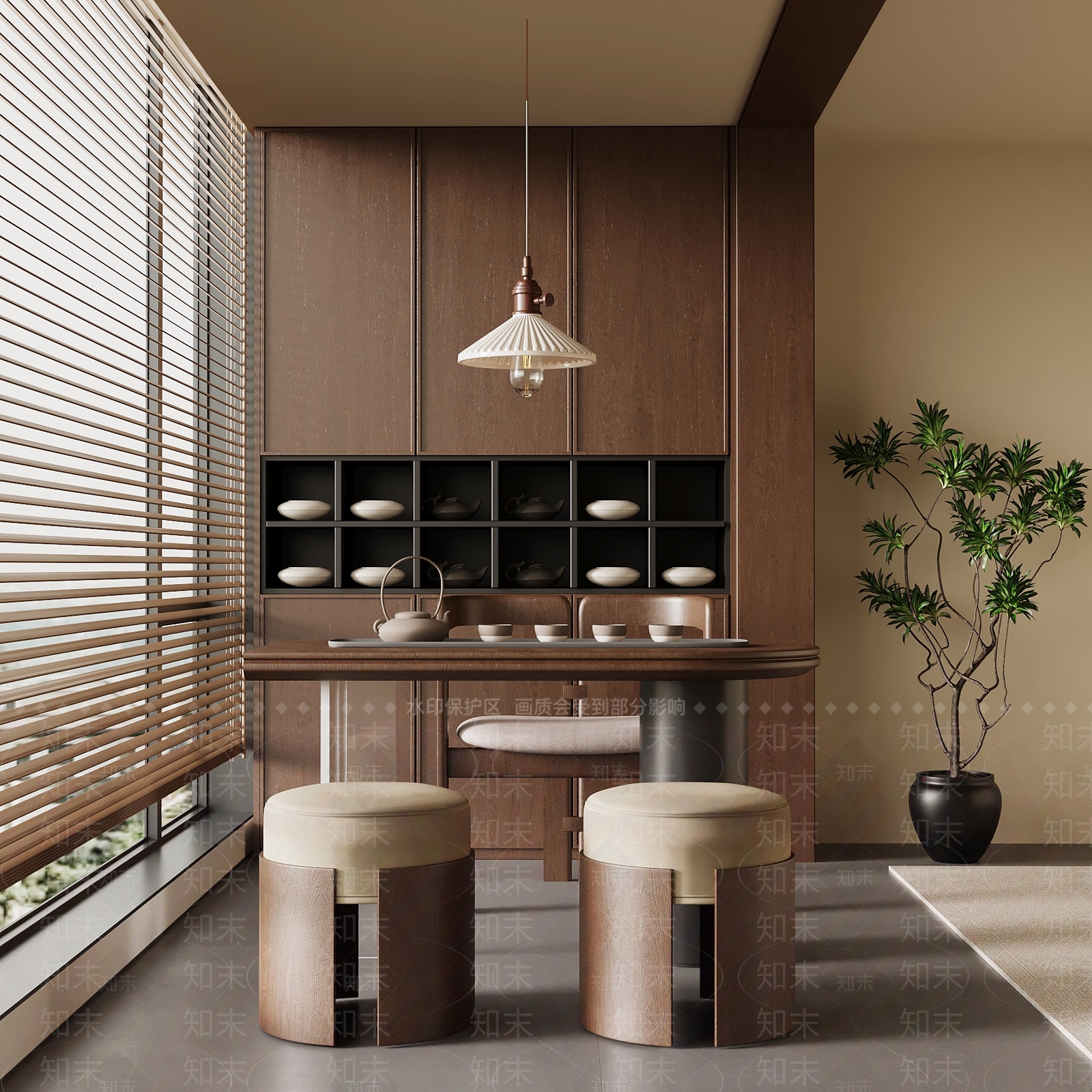 中古茶桌椅3D模型下载【ID:1194041161】