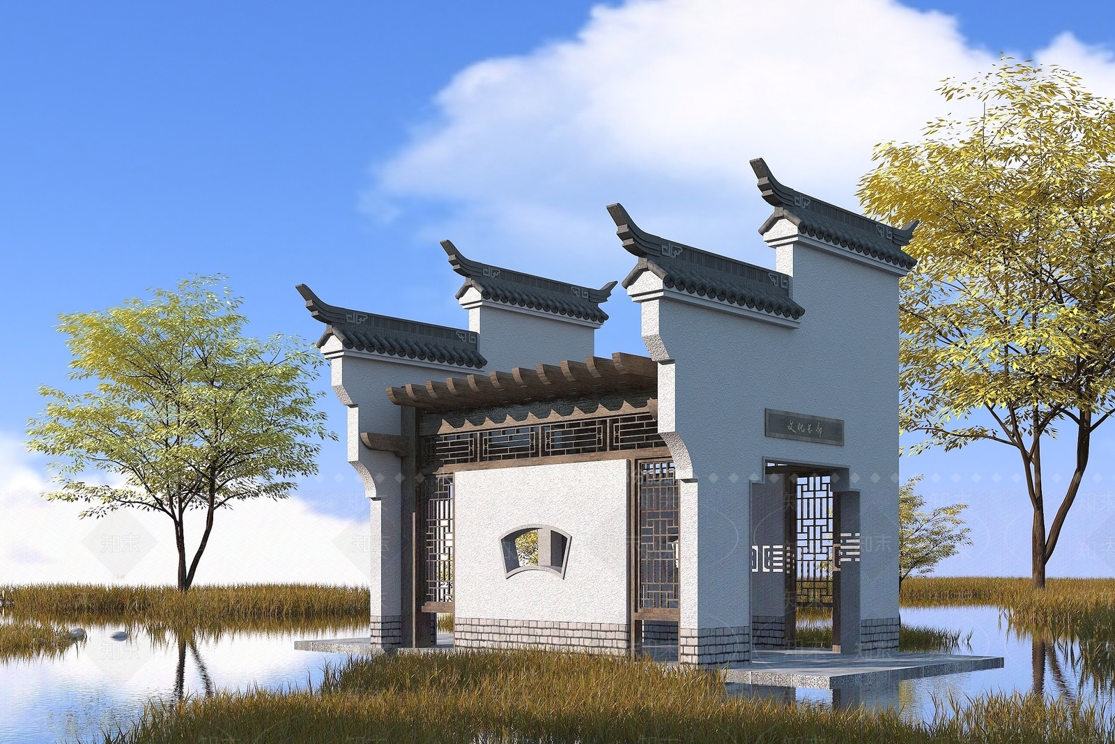 中式亭子3D模型下载【ID:1194041989】