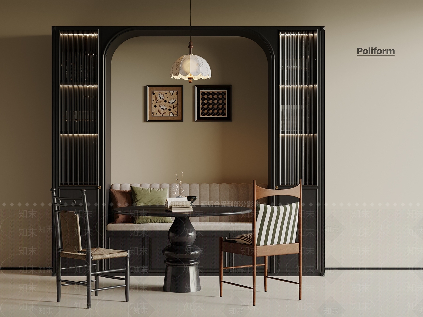 法式酒柜3D模型下载【ID:1194044293】