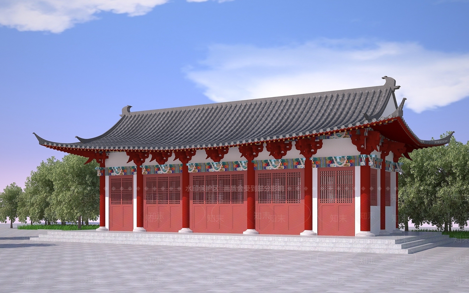 中式建筑3D模型下载【ID:1194046127】