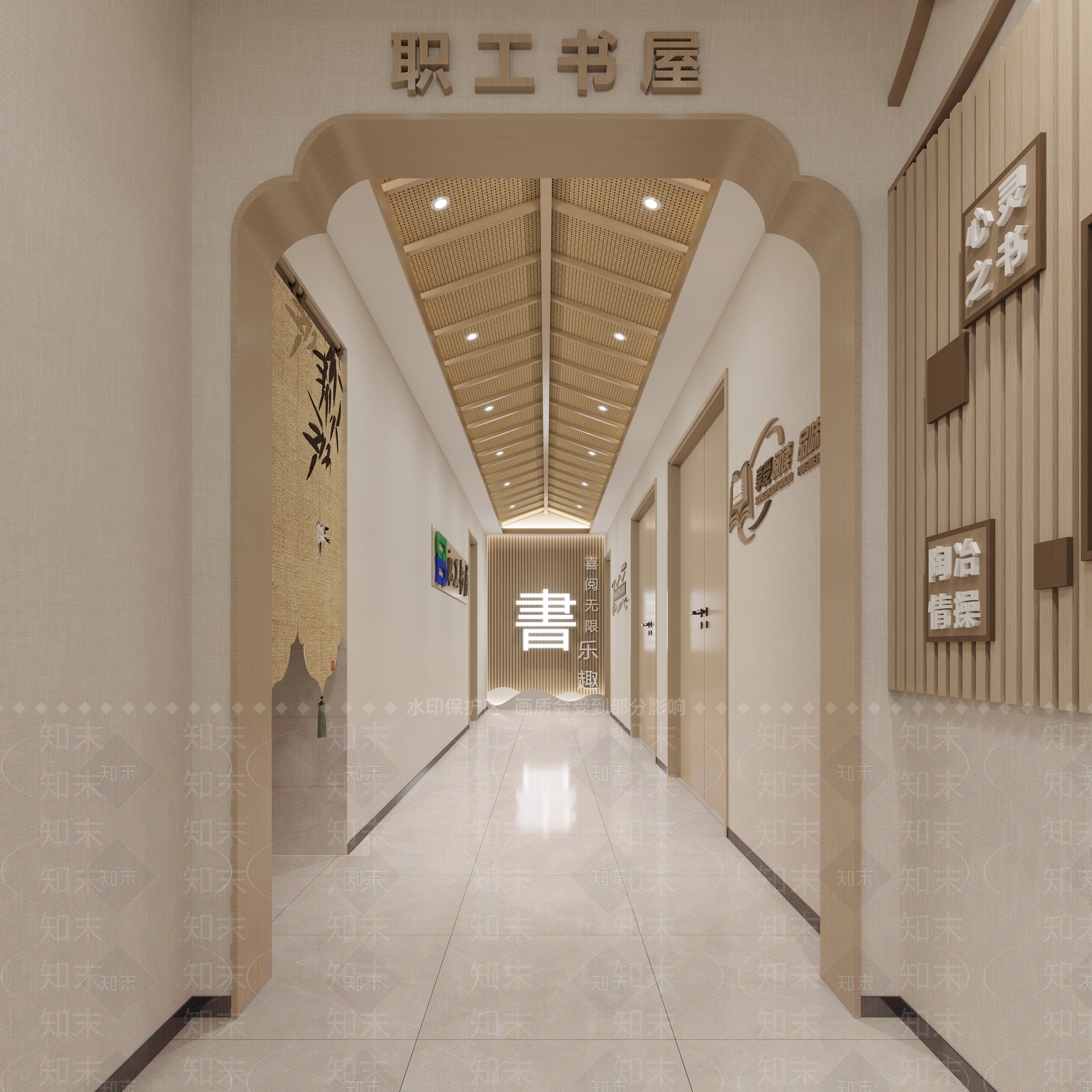 新中式文化墙3D模型下载【ID:1194046697】