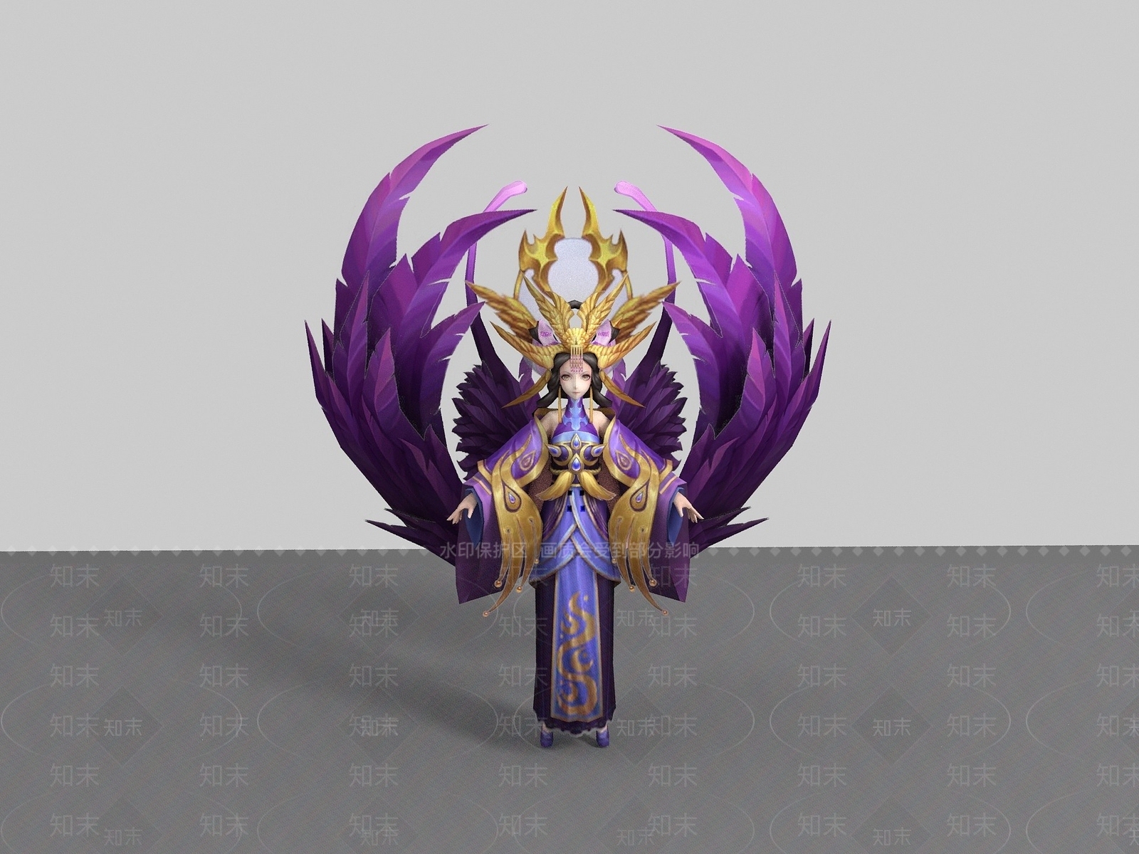 现代游戏角色圣母美女3D模型下载【ID:1194046623】