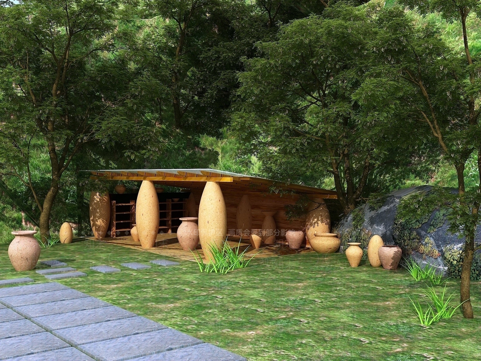 现代陶吧3D模型下载【ID:1194047014】