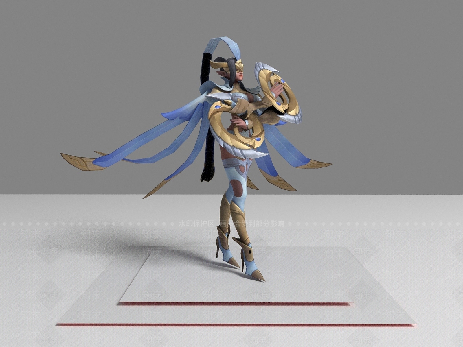 现代游戏角色双轮美女3D模型下载【ID:1194047345】