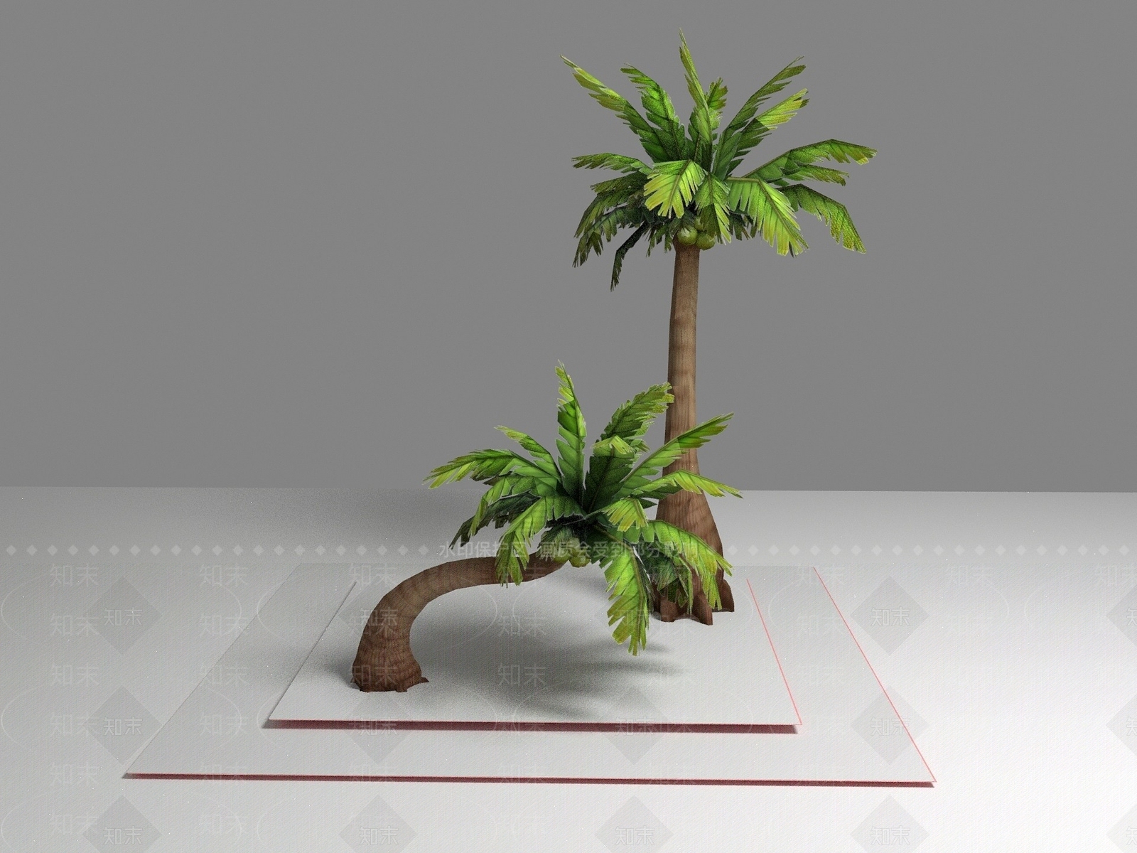 现代植物芭蕉树木3D模型下载【ID:1194047782】