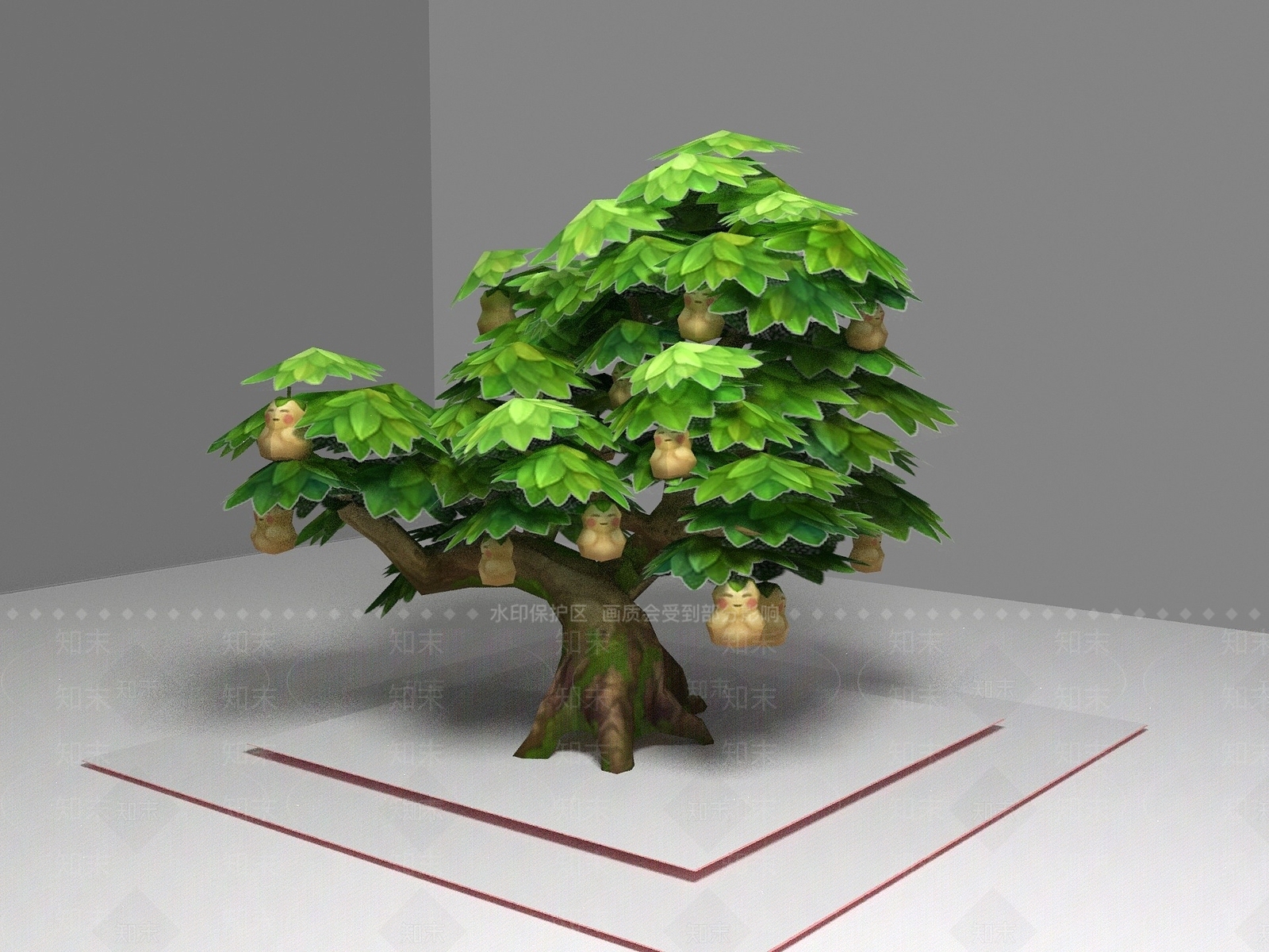 现代植物人生果树木3D模型下载【ID:1194047893】
