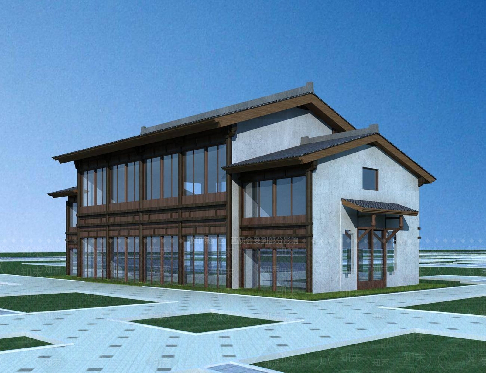 中式古建3D模型下载【ID:1194048116】