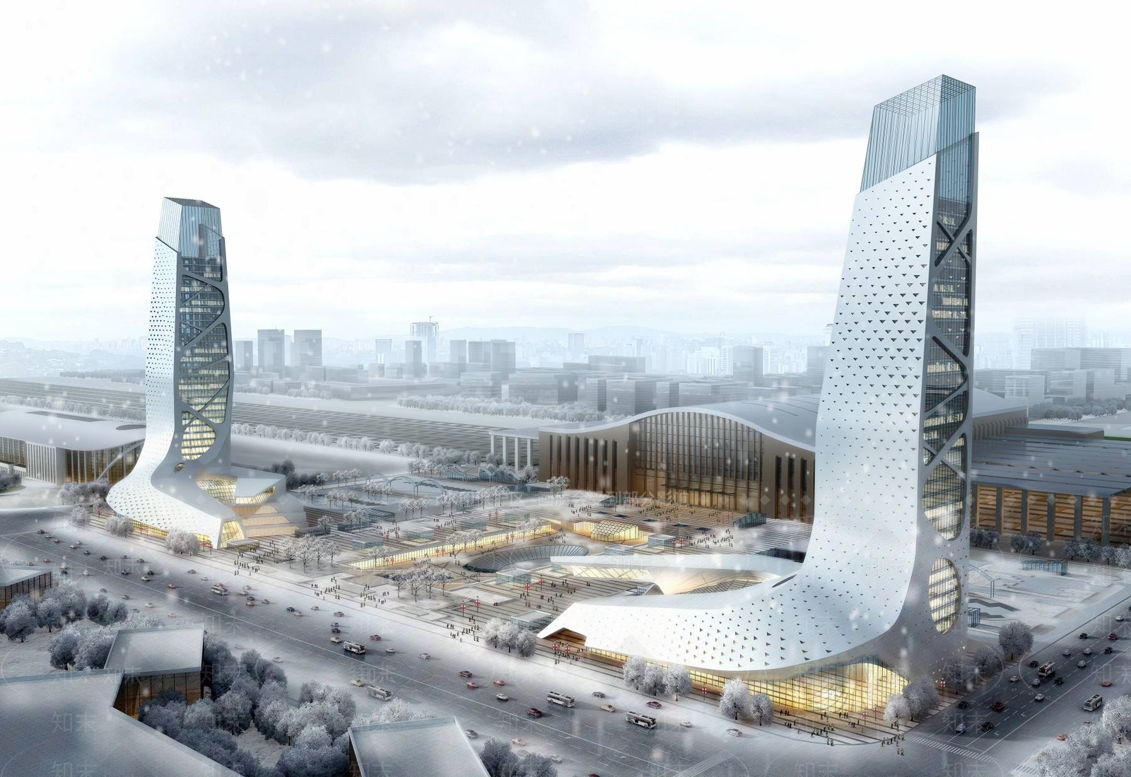 现代办公楼3D模型下载【ID:1194048213】