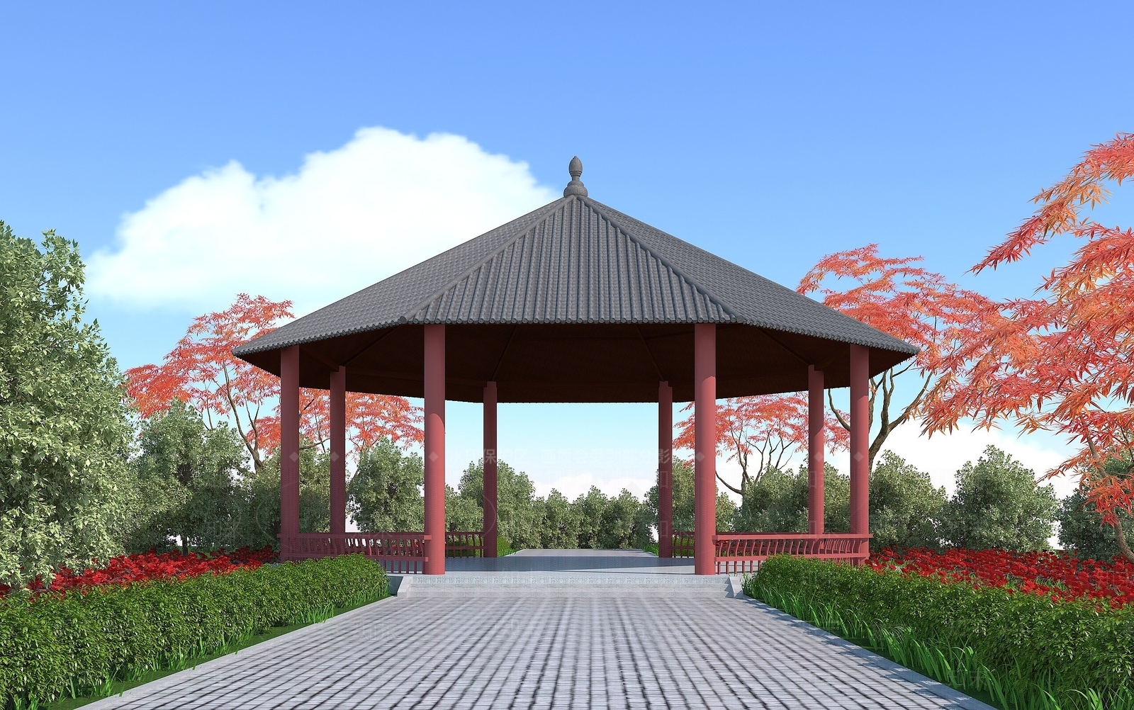 中式建筑3D模型下载【ID:1194051199】