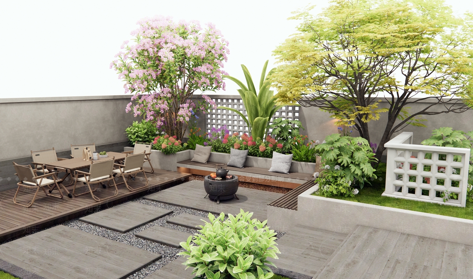 现代庭院3D模型下载【ID:1194051586】