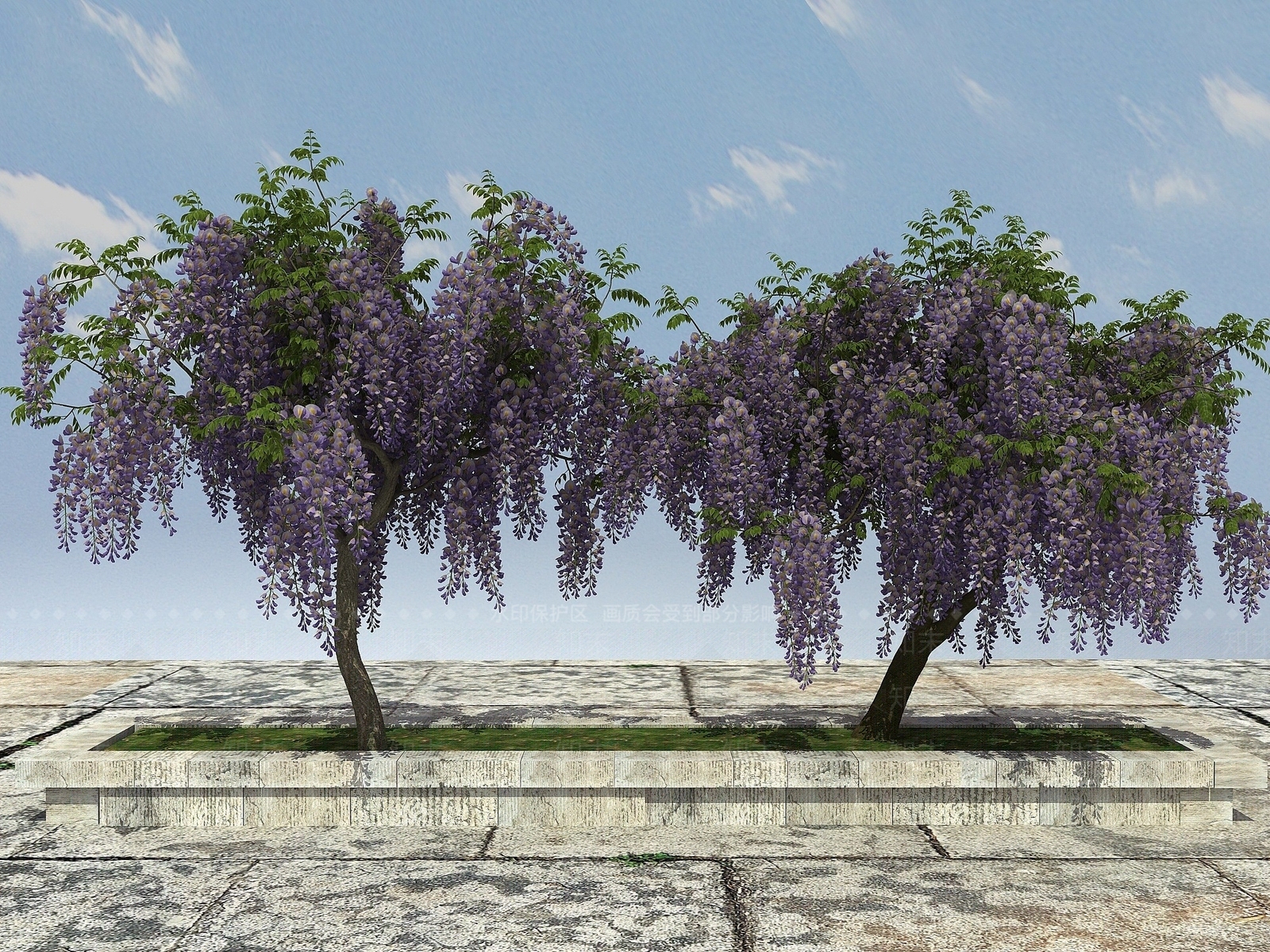 现代景观开花植物3D模型下载【ID:1194052005】
