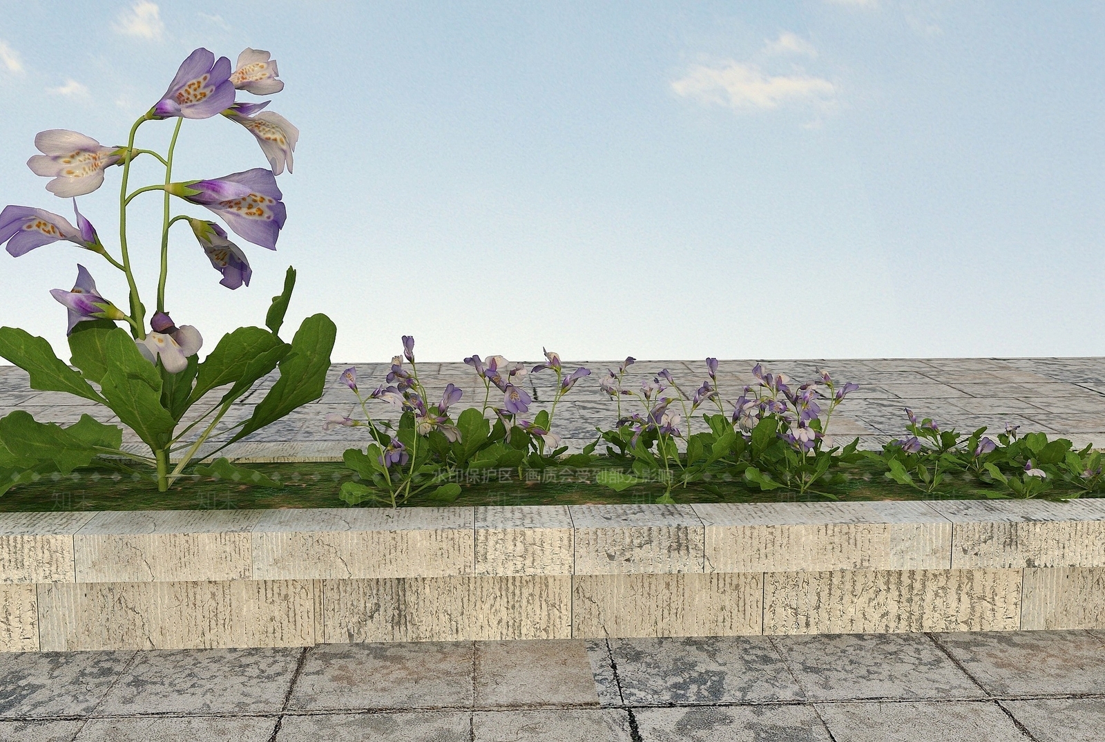 现代花草景观植物3D模型下载【ID:1194052827】